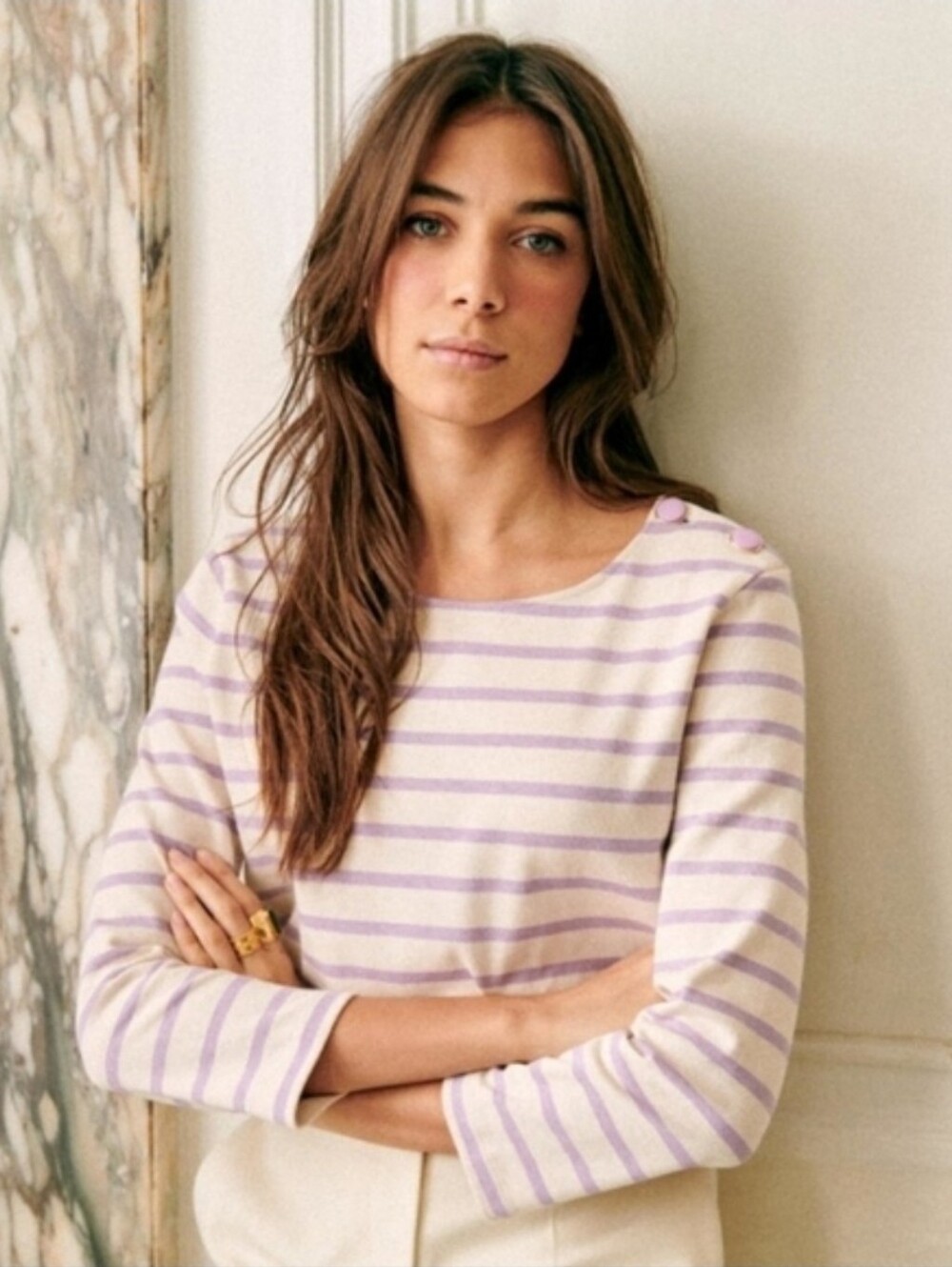 Sezane Colette Marinière Top XXS